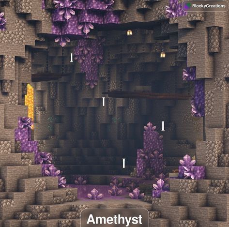 Magical Cave Minecraft, Minecraft Cave Terraforming, Enchanted Cave Minecraft, Minecraft Cave Town, Amethyst Cave Minecraft, Minecraft Amethyst Cave, Minecraft Cave Decoration, Minecraft Dragon Cave, Dark Magic Minecraft Builds