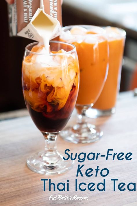 Keto Thai Iced Tea, Healthy Thai Tea Recipe, Keto Iced Tea Recipes, Keto Tea Recipes, Thai Tea Recipe, Thai Iced Tea Recipe, Thai Tea Recipes, Tea Uses, Vibe Party