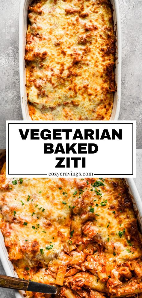 Meatless Pasta Dishes, Baked Ziti Vegetarian, Vegetarian Ziti, Italian Vegetarian Recipes, Vegetarian Baked Ziti, Easy Vegetarian Casseroles, Vegetarian Casseroles, Vegetarian Casserole Recipes, Meatless Pasta