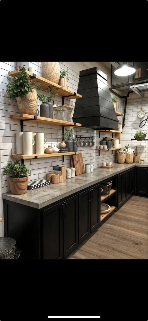 Black And Cream Kitchen Ideas, Black And Cream Kitchen, Kitchen Cabinets White, Two Tone Kitchen Cabinets, Cream Kitchen, Two Tone Kitchen, White Kitchen Cabinets, Black And Cream, Dark Gray