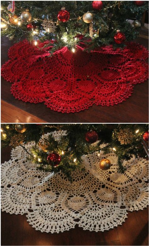 Christmas Tree Skirt Patterns, Crochet Christmas Tree Skirt, Christmas Tree Skirt Crochet Pattern, Crocheted Christmas Tree, Crochet Tree Skirt, Christmas Tree Skirts Patterns, Crochet Christmas Tree, Tree Skirt Pattern, Xmas Tree Skirts