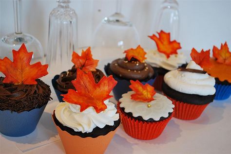 Source Twisted Sugar on Flickr Autumn Tea Time, Fall Wedding Cupcakes, Autumn Tea Party, May Month, Pie Bakery, Magic Kitchen, Wedding Ides, Cupcake Photos, Autumn Kitchen