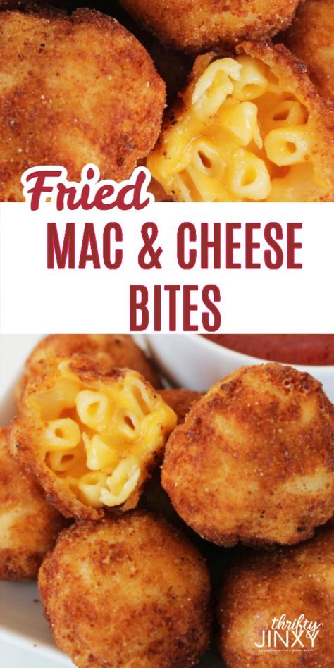 Macaroni And Cheese Bites, Macaroni Cheese Bites, Fried Macaroni And Cheese, Fried Macaroni, Cheese Bites Recipe, Fried Mac And Cheese, Christmas Meals, Mac And Cheese Bites, Cheese Bites