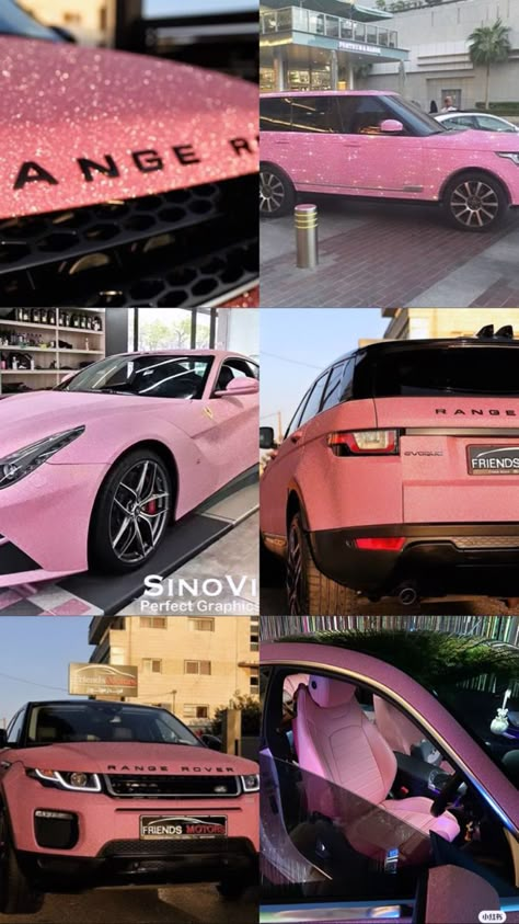 Pink Range Rover Aesthetic, Range Rover Pink, Pink Range Rovers, Pink Cars, Luxury Cars Range Rover, Girly Car, Dream Cars Jeep, Luxury Lifestyle Dreams, Luxe Life