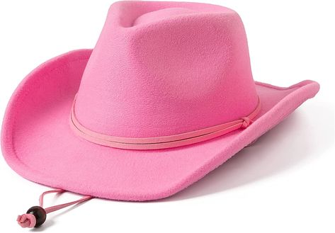 Amazon.com: Lanzom Kids Girls Boys Wide Brim Western Cowboy Cowgirl Hat Classic Felt Dress Up Hat with Wind Lanyard(Beige,5-12 Years): Clothing, Shoes & Jewelry Baby Cowgirl Hat, Toddler Cowgirl, Felt Dress, Pink Cowgirl, Cowgirl Hat, Western Cowgirls, Cowboy Cowgirl, Cowgirl Hats, Cowboy And Cowgirl