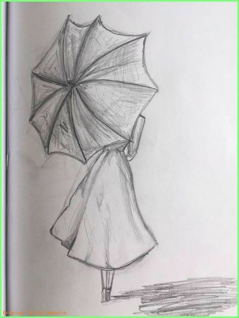 . Sketches Of Girls Faces, Umbrella Drawing, Cartoon Drawings Of People, Girl Drawing Sketches, Art Sketches Pencil, Autumn Scenes, Sketches Easy, Pencil Sketch, Art Drawings Sketches