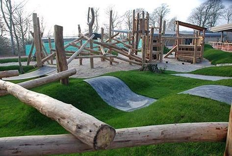 Found on Bing from www.pinterest.com Kids Play Spaces, Outdoor Play Spaces, Build Design, Diy Playground, Sensory Garden, Outdoor Play Area, Natural Playground, Playground Design, Outdoor Classroom