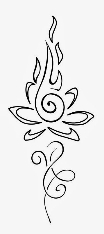 Fire Lotus Tattoo, Printable Tattoo Stencils, Printable Tattoo Designs, Wind Tattoo, Lotus Tattoos, Element Tattoo, Lotus Designs, Hebrew Tattoo, Tattoo Lotus