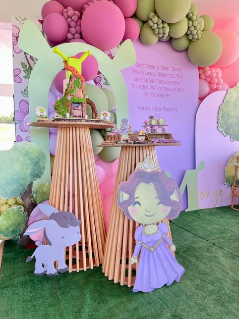 Shrek Girl Birthday Party, Shrek Birthday Party Decorations, Shrek Baby, Shrek Birthday Party, Shrek Birthday, Shrek Cake, Shrek Party, Girl Bday Party, 2nd Birthday Party Themes