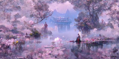 Active Wallpaper, Chinese Background, Dreamy Artwork, Cute Laptop Wallpaper, Desktop Wallpaper Art, Cute Desktop Wallpaper, Chinese Landscape, Flower Background Wallpaper, Dreamy Art