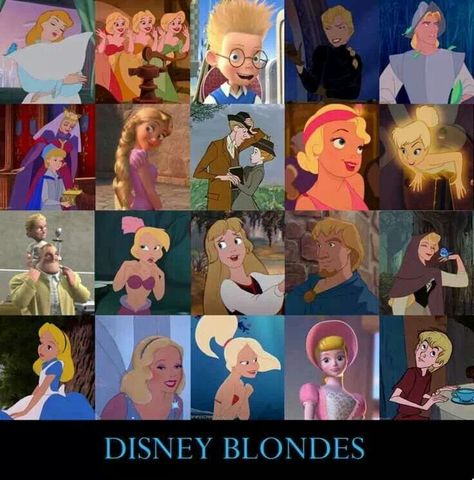 Love the blonde's.. Blond Disney Characters, Blonde Movie Characters, Blonde Disney Characters, Disney Trivia, Disney Amor, Disney Videos, Hulk Character, Disney Collage, Film Disney