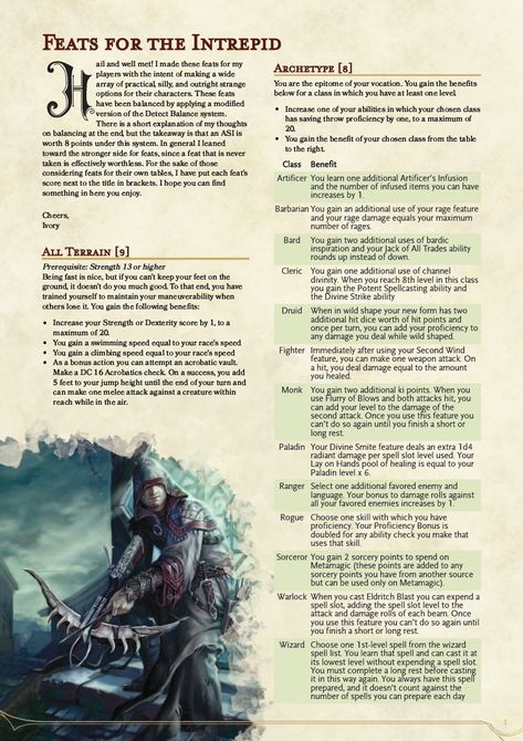 Homebrew Feats 5e, Dnd Feats Homebrew, Feats Dnd, 5e Feats, Dnd Feats, Dragons Inspiration, Dnd Concept, Homebrew Classes, The Last Legion