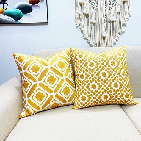 Slow Cow Cotton Embroidery Decor Throw Pillow Cover Yellow Decorative Cushion Cover, 18x18 inches. : Amazon.ca: Home Cow Embroidery, Cover For Couch, Embroidery Decor, Kaleidoscope Design, Embroidery Pillow, Embroidered Throw Pillows, Sewing Tags, Large Pillows, Decor Guide