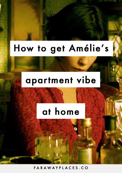 Amelie Poulain Apartment, Amelie Decor, Amelie Apartment, Amelie Aesthetic, Tiny Apartment Decorating, Michael Sowa, Dc Apartment, Vintage Medicine Cabinets, Vintage Apartment