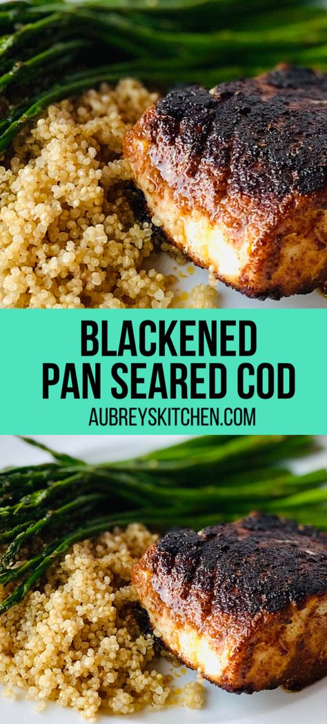 Blackened White Fish, Blacken Cod Recipe, Grill Cod Fish Recipes, Optavia Cod Recipes, Blackened Haddock Recipes, Blackened Cod Fish Recipes, Black Cod Recipe Grilled, Haddock Recipes Pan Seared, Best Cod Fish Recipes Pan Seared