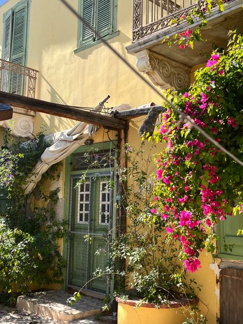 #greekislands #aesthetic #summer Greek Cottagecore, Greek Countryside Aesthetic, Ancient Greece Aesthetic Architecture, Greek Countryside, Greek Town Aesthetic, Greece Town Aesthetic, Greek Nature, Greece Streets Aesthetic, Countryside Aesthetic