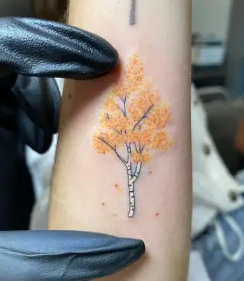 Discover 15 Stunning Aspen Tree Tattoo Ideas: Inspiring Designs for Nature Lovers in 2024 Aspen Tree Tattoo, Oak Tree Tattoo Designs, Wrist Tree Tattoo, Aspen Trees Tattoo, Tree Tattoo Ideas, Tattoos On Wrist, Simple Tree Tattoo, Henna Tattoo Designs Arm, Watercolor Tattoo Tree