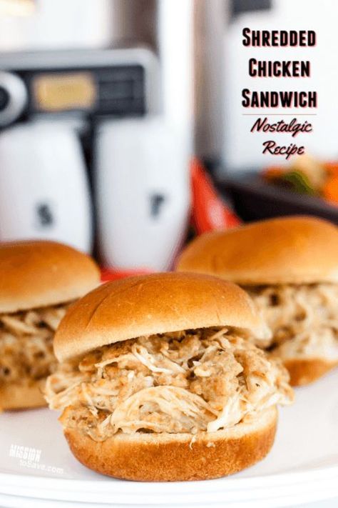 Ohio Shredded Chicken, Weeknight Meal Prep, Ohio Recipes, Shredded Chicken Sandwiches, Shredded Chicken Crockpot, Chicken Sandwich Recipe, Hot Chicken Sandwiches, Easy Shredded Chicken, Shredded Chicken Recipes