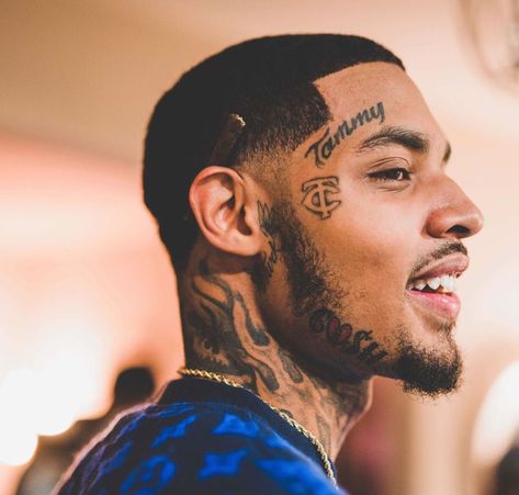 Mens Face Tattoos, Menace To Society, Face Tats, Tatted Men, Light Skin Men, Black Men Street Fashion, Cute Black Guys, Face Tattoos, Face Tattoo