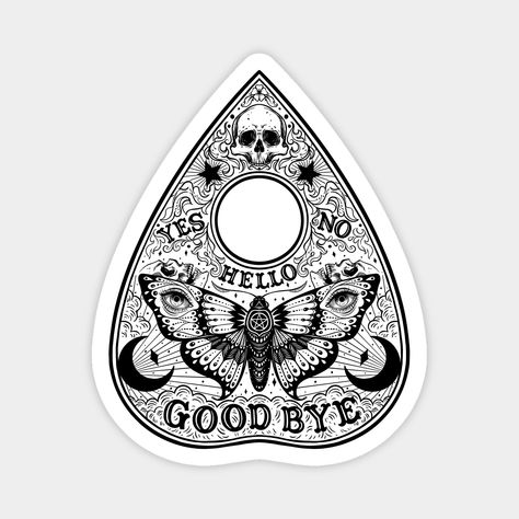 Ouija Planchette Tattoo Design, Oujia Board Tattoos, Ouija Planchette Drawing, Ouija Planchette Tattoo, Planchette Tattoo Design, Ouija Board Tattoo, Planchette Tattoo, Ouija Tattoo, Night Moth