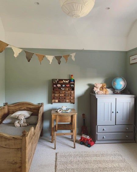 Light Blue Boys Bedroom, Farrow And Ball Light Blue, Light Blue Nursery, Blue Boys Bedroom, Boys Room Blue, Light Blue Bedroom, Kids Room Paint, Kids Bedroom Inspiration, Nursery Room Inspiration