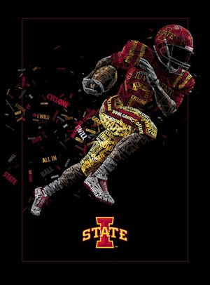 Iowa Football Wallpaper, Word Portrait, North Carolina Football, Iowa State Cyclones Football, Iowa Hawkeyes Football, Iowa State Basketball, Alpha Phi Sorority, Greek Week, Iowa State University