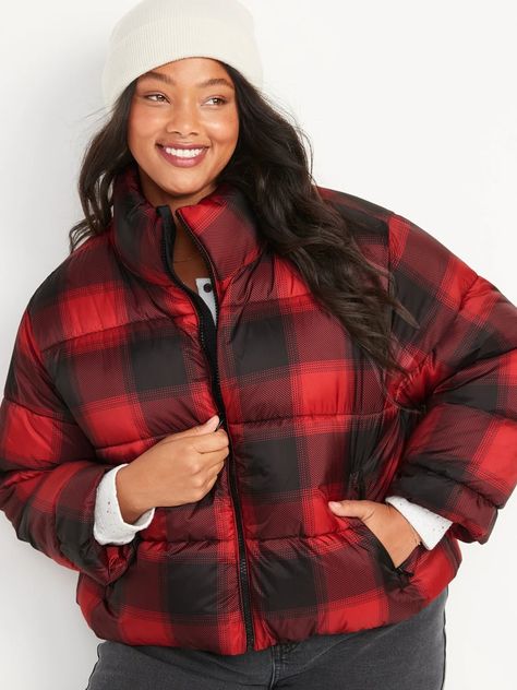 The 15 Warmest Coats to Buy at Old Navy, Because, Brrr, It's Cold Out There Already Red And Black Jacket, Pink Puffer Jacket, Short Puffer Jacket, Puffer Style, Blue Puffer Jacket, Black Puffer Coat, Cropped Puffer Jacket, Black Puffer Jacket, Quilted Puffer Jacket