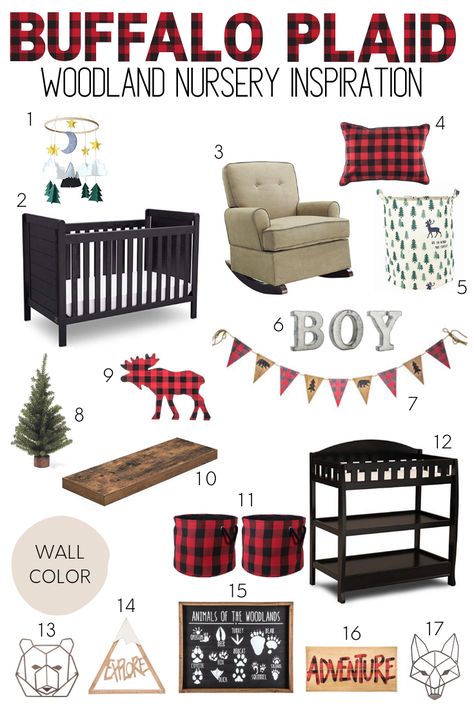 Buffalo Nursery, Cabin Nursery, Buffalo Plaid Nursery, Lumberjack Nursery, Baby Boy Nursery Woodland, Plaid Nursery, Woodland Nursery Boy, Lumberjack Baby, Baby Boy Room Nursery