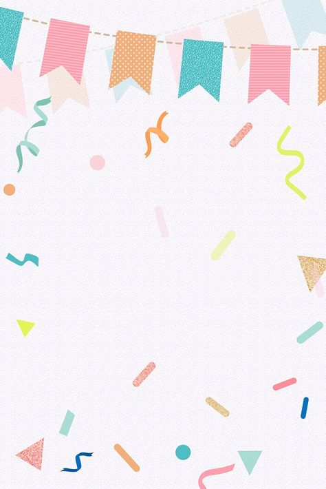 Confetti background cute pastel pink | Free Photo - rawpixel Birthday Wallpapers, Cake Background, Confetti Background, Collage Elements, Background Cute, Birthday Illustration, Free Illustration Images, Birthday Wallpaper, Invitation Background