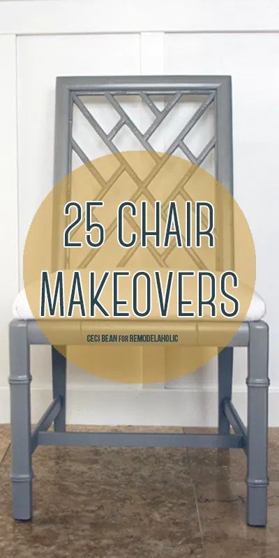 New life for old chairs -- 25 chair makeovers via Remodelaholic.com Dining Chair Makeover, Furniture Fix, Chair Makeover, Old Chairs, Old Chair, Furniture Rehab, Painted Chairs, Diy Chair, Makeover Ideas