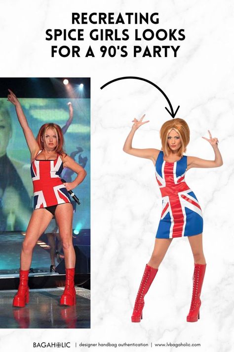 Ginger vs. Scary: Iconic Spice Girls Outfits for Your Next 90s Bash Sporty Spice Outfit 90s, Posh Spice 90s, Posh Spice Outfit, Sporty Spice Outfit, Ginger Spice Costume, Spice Girls Costume, Spice Girls Fashion, Ginger Spice Girl, Spice Outfit