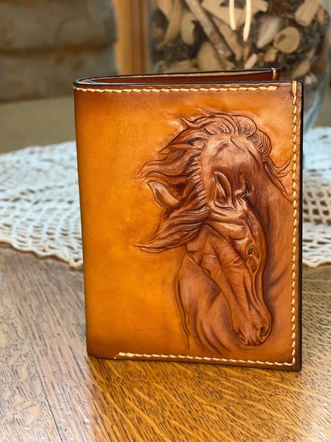 Leather Crafts, Leather Sculptures, Leather Art, Table Décor Leather Bracelet Tutorial, Imperial Leather, Leather Working Projects, Leather Front Pocket Wallet, Leather Artist, Baseball Gloves, Leather Tooling Patterns, Leather Engraving, Leather Phone Wallet