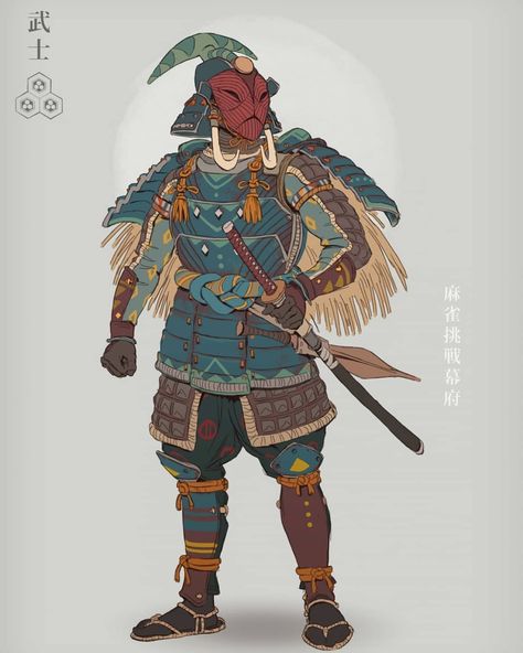 Asian Mythology, Medieval Character, Samurai Concept, Sci Fi Character Design, Feudal Japan, Samurai Artwork, Motif Art Deco, Ninja Art, Japanese Warrior