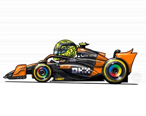 Lando Norris Cartoon, F1 Car Cartoon, F1 Cars Drawing, Lando Norris Drawing, F1 Cartoon, F1 Drawing, Hello 2024, F1 Pictures, F1 Art