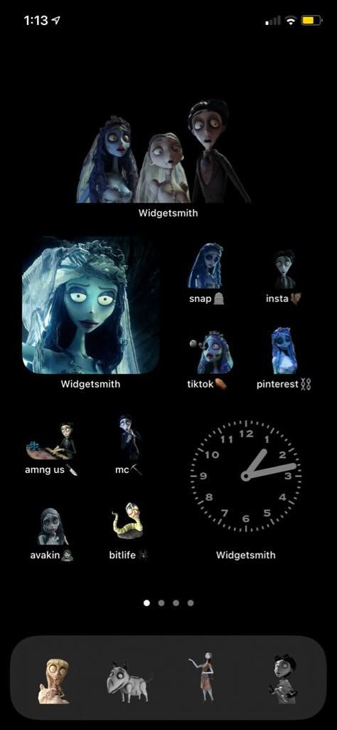 corpse bride tim burton homescreen ios 14 widgetsmith wodget icon inspiration Corpse Bride Widget, Corpse Bride Homescreen, Halloween Wallpaper Ideas Ios 16, Corpse Bride Phone Theme, Tim Burton Homescreen, Tim Burton Phone Theme, Corpse Bride Phone Layout, Tim Burton App Icons, Corpse Bride App Icons