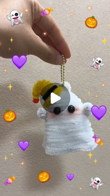 Fuzzay - Joyful Pipe Cleaner Crafts on Instagram: "Made a cute ghost charm with pipe cleaners for Halloween! 👻✨ Add some eerie fun to your decorations.   #fuzzay #pipecleaners #diy #handmade #HandmadeWithLove #handmadecrafts #stressfree #creative #etsy #teachers #teacherlife #classroomactivities #FamilyFun #kidscrafts #funwithkids #business #HalloweenSpirit #EasyCrafts #HandmadeCharms #PipeCleanerArt #HalloweenDecor #FunCrafts #CraftingWithKids #FamilyCrafts #DIYWithKids #GhostCharm #HalloweenFun #CreativeKids  #SpookyCrafts #HalloweenDIY" Pipe Cleaner Crafts For Kids, Craft Pipe Cleaner, Pipe Cleaner Art, Diy With Kids, Diy Pipe, Pipe Cleaner Crafts, Halloween Crafts Decorations, Pipe Cleaners, Family Crafts