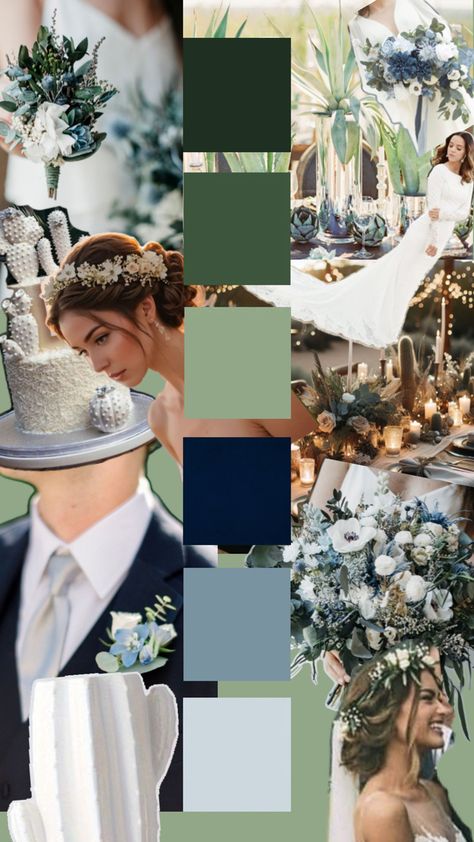 Navy, sky blue, and a variety of greens western wedding theme Green Western Wedding, Western Wedding Theme, Blue Green Wedding, Emerald Green Weddings, Blue Themed Wedding, Green Theme, Navy Blue Wedding, Western Wedding, Wedding Color Schemes