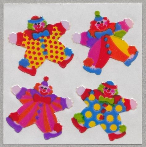 Sandylion Stickers, Cute Clown, Clowning Around, Circus Party, Sticker Collection, Sticker Book, Kitsch, Sticker Sheets, Gift Bags