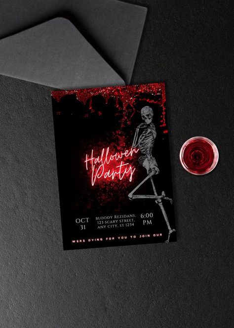 Editable Adult Halloween Party Invitation, Halloween Costume Party Invite, Halloween Birthday, Halloween Invitations Halloween fonts #halloweenfonts fonts #fonts font #font 6.440 Halloween Birthday Party Costume, October Party Themes, Halloween Party Invitations For Adults, Halloween Party Ideas For Adults Theme, Halloween Birthday Party For Adults, Halloween Invitation Ideas, Halloween Party Themes For Adults, Halloween Costume Party Invite, Happy Halloween Font