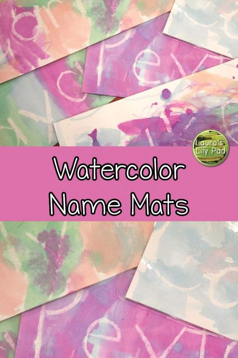 Preschool First Week, Watercolor Name, Name Activities Preschool, All About Me Preschool Theme, Me Preschool Theme, All About Me Crafts, Prek Activities, Preschool First Day, First Week Activities