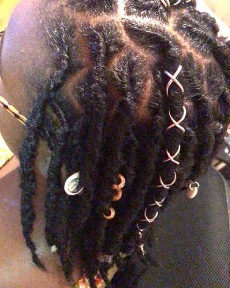 Fear Of Commitment, Beautiful Locs, Marley Hair, Dreadlock Hairstyles, Faux Locs, Shell Beads, Locs, Ear Cuff, Hair Wrap