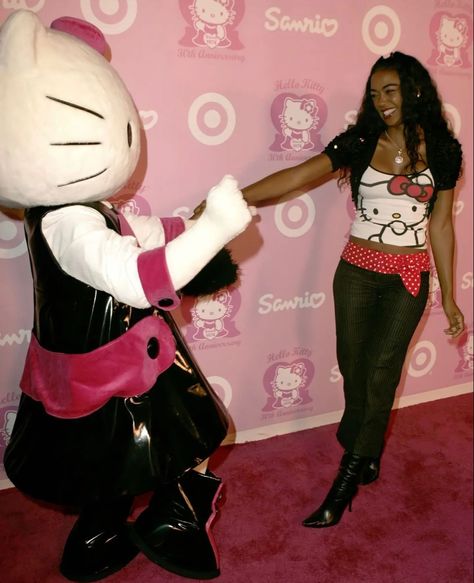 Black 2000s Aesthetic, Hello Kitty Paradise, Ananda Lewis, Amanda Lewis, 30th Anniversary Party, 2000s Pop Culture, Hello Kitty Core, 30th Anniversary Parties, Hello Kitty Baby