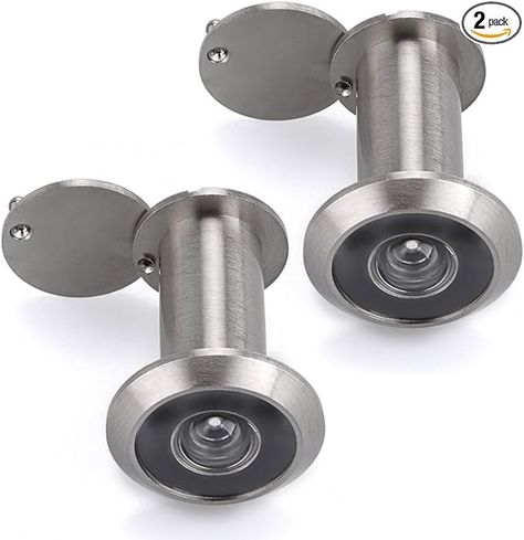 Sumnacon Safety Door Viewer,Solid Brass 220-degree Door Viewer/Peephole with Heavy Duty Rotating Privacy Cover for 1-3/8" to 2-1/6" Doors, Durable Door Viewer for Home Office Hotel (2 Pcs Silver) - Amazon.com Door Viewer, Safety Door, Security Equipment, Office Hotel, Home Security, Color Names, Solid Brass, Home Office, Heavy Duty