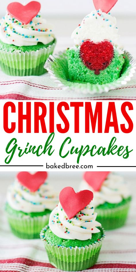 Grinch Cupcakes, Cupcake Recipes For Kids, Grinch Cake, The Grinch Who Stole Christmas, Christmas Cupcakes Recipes, Gooey Butter Cookies, Green Cupcakes, Grinch Christmas Party, Grinch Who Stole Christmas