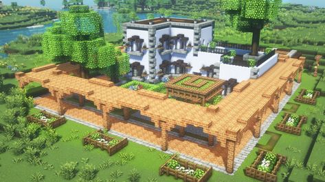 Stable Minecraft, Minecraft Garden, Horse Stable, Minecraft Building, Horse Stables, The Leaf, Stables, Dark Academia, Minecraft