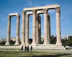 Greek Ruins Temple Of Zeus Olympia, Statue Of Zeus At Olympia, Athens Temple, Statue Of Zeus, Temple Of Olympian Zeus, Temple Of Zeus, Olympia Greece, Gardens Of Babylon, Ancient Temple