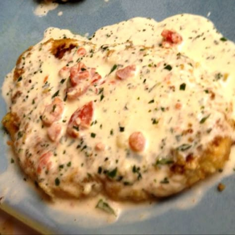 Jennifer Goodwin, Herb Crusted Chicken, Filet Mignon Chorizo, Chicken Platter, Basil Cream Sauce, Coco Puffs, Chicken Sauce, Cream Sauce Recipes, Crusted Chicken