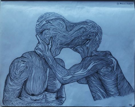 This is my version of Passion, an artwork by Dominic Depeyre @ostentated #art #artwork #artist #sketch #sketchbook #sketching #drawing #draw #pencil #paper #aesthetic #love #kiss #passion Souls Connecting Drawing, Sketches Of Love Passion, Pencil Drawings Sketches, Souls Intertwined, Soul Painting, Paper Aesthetic, Draw Pencil, Sketches Of Love, Art Alevel