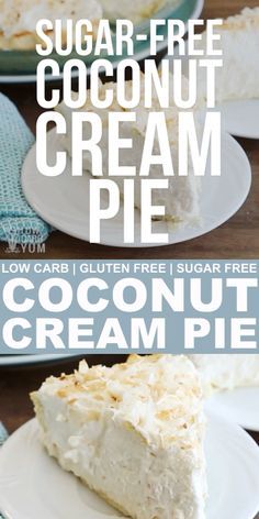 Sugar Free Coconut Cream Pie, Easy Coconut Cream Pie, Pie Recipes Easy, Low Carb Pie, Coconut Cream Pie Easy, Best Coconut Cream Pie, Sugar Free Pie, Coconut Cream Pie Recipes, Butter Crust