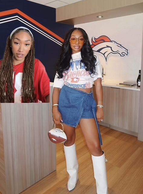 Nfl Wife Outfits Black Women, Tailgate Outfit Black Women, Nfl Wife Outfits, Nfl Game Day Outfit Woman, Fall Game Day Outfit, Nfl Wife, Basketball Wife, Wife Outfits, Nfl Wives